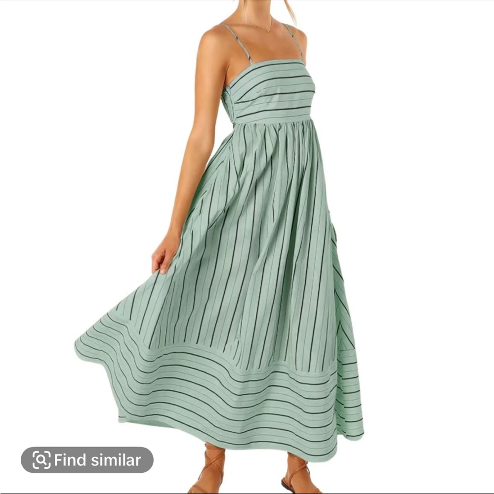 Green Striped Dress